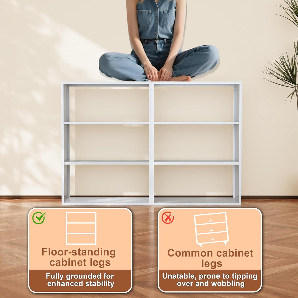 3-Tier Steel Storage Organizer with Corner Bumpers