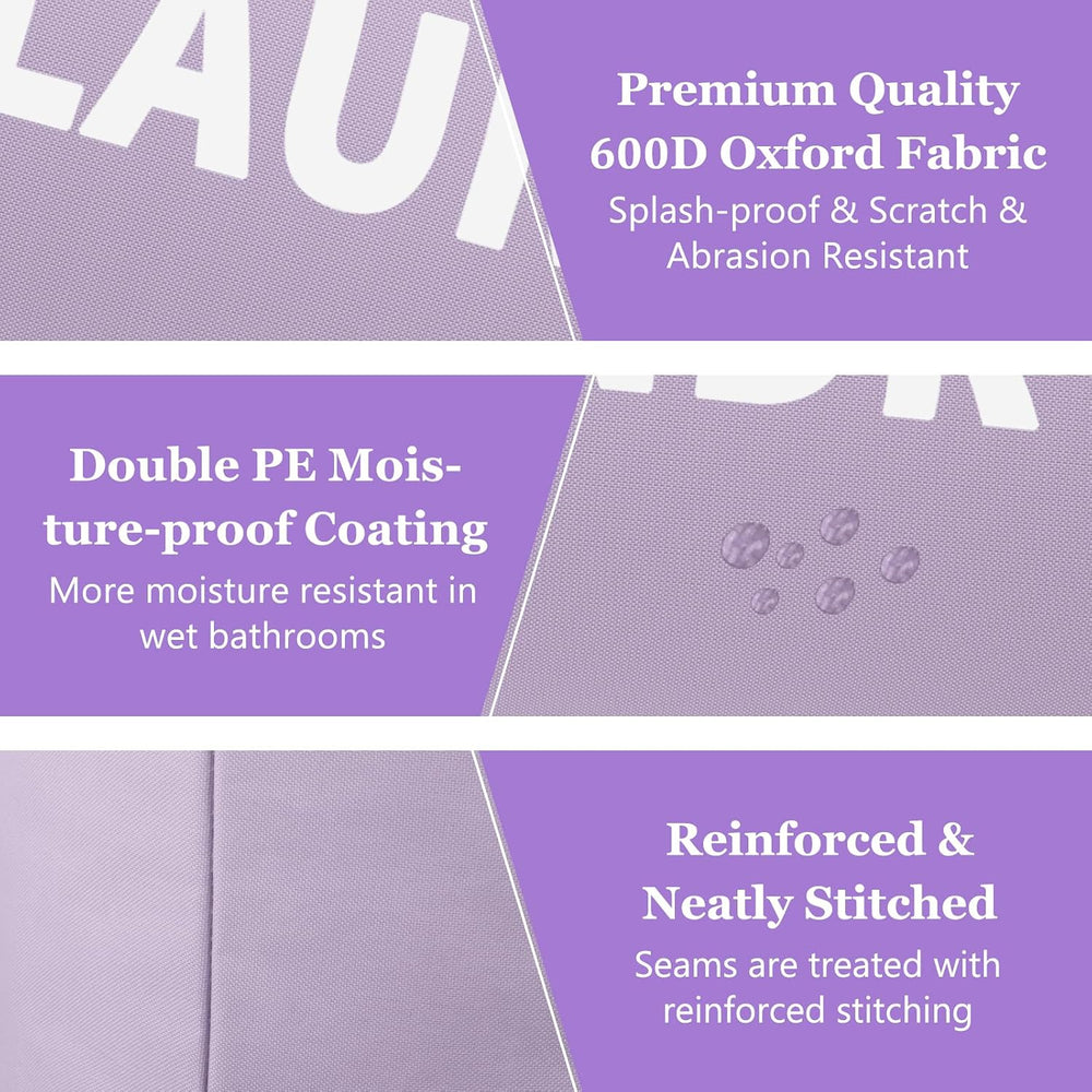 95L 3Pack Large Laundry Hamper, Foldable Laundry Basket with Handles, Dirty C...