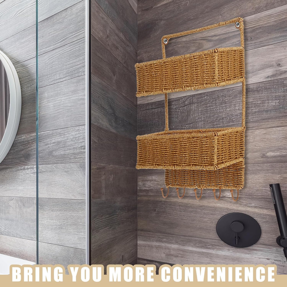 Cabilock Two-Tier Wall-Mounted Hanging Storage Basket