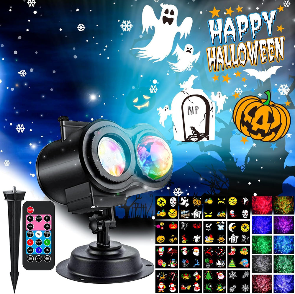 Halloween Projector Lights Outdoor, Snowflake Christmas Projector Lights