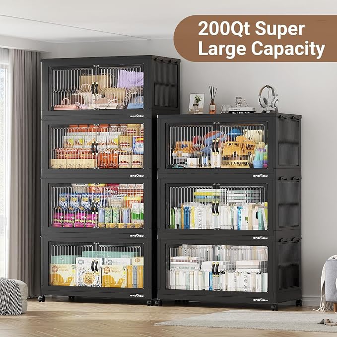 BROVIEW 800Qt Extra Large Stackable Storage Bins