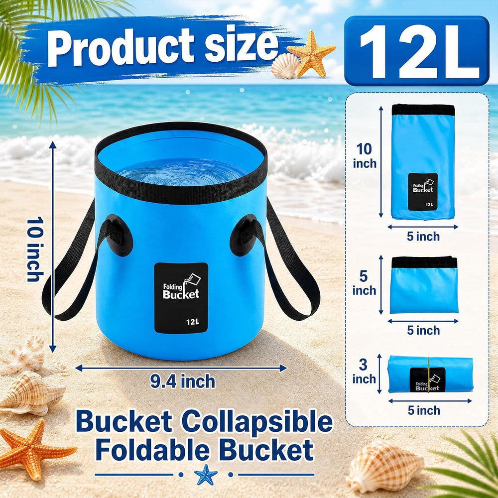3 Gallon 4 Pack Collapsible Bucket,Multicolor