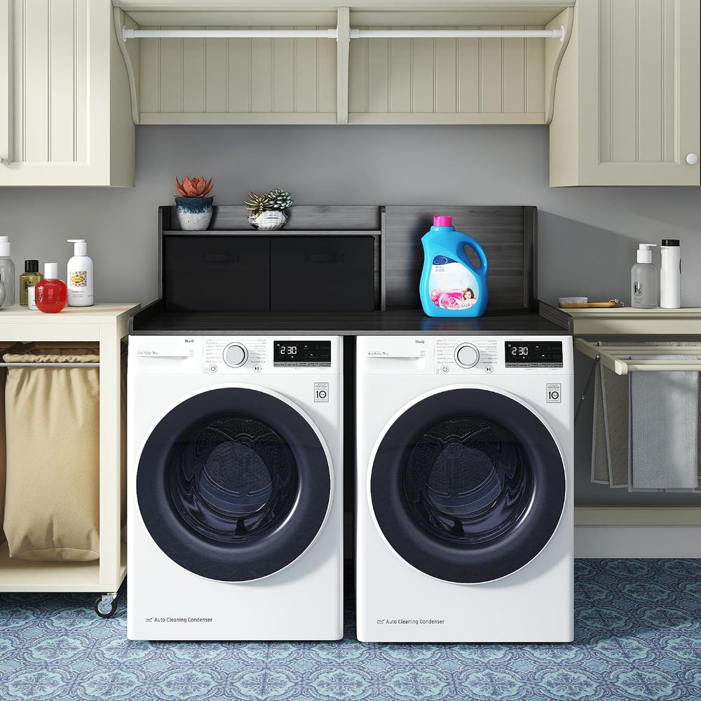 TaoHFE Washer Dryer Countertop,Washer and Dryer Topper for Laundry,Black