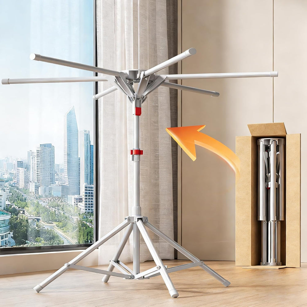 Clothes Drying Rack Outdoor Tower Rack Portable Foldable Collapsible Hanging ...