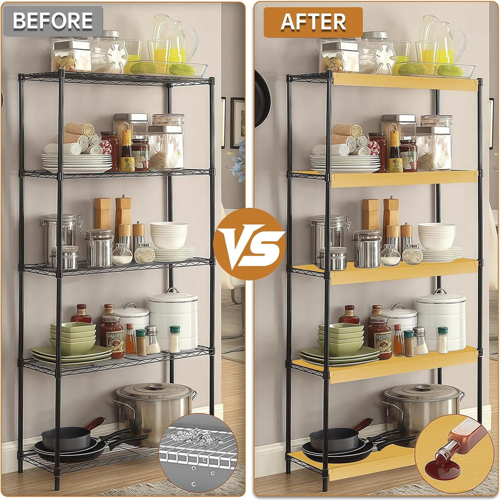 5 Pcs Custom Size Wire Shelf Covers for Pantry, Preventing Leakage of Items &...