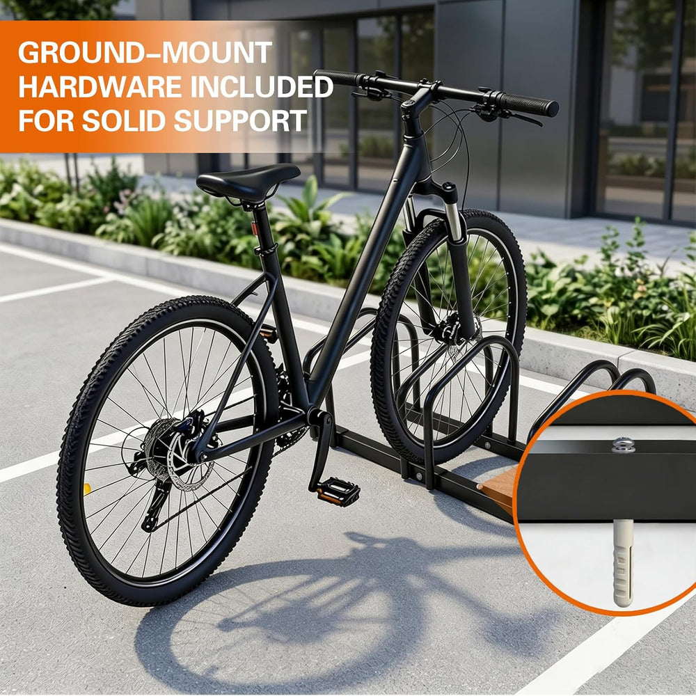 ROSSGO 3-Bike Bike Floor Stand, Floor Bike Rack for Mountain Bike