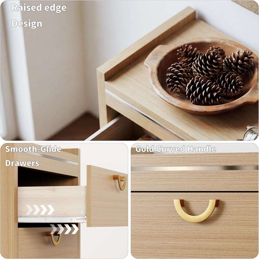 Gyfimoie 3 Drawer Dresser for Bedroom, 30.31" Tall Modern Chest of Drawe...