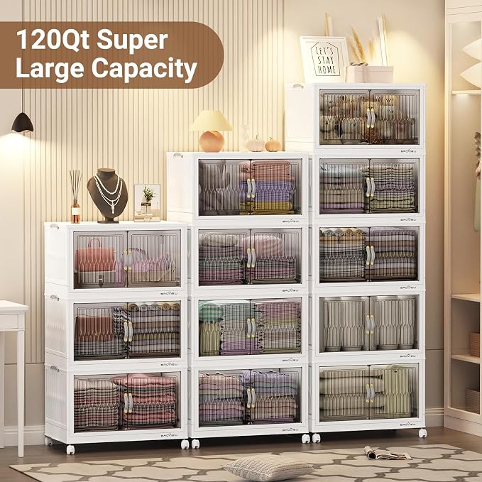 BROVIEW 360Qt Stackable Storage Bins