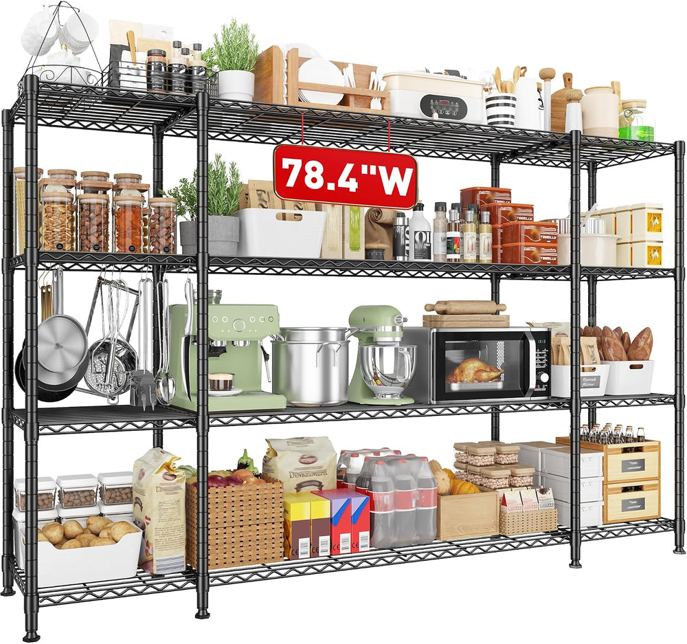 REIBII 78.4''W Storage Shelves, 1500LBS Heavy Duty&Space Saving f...