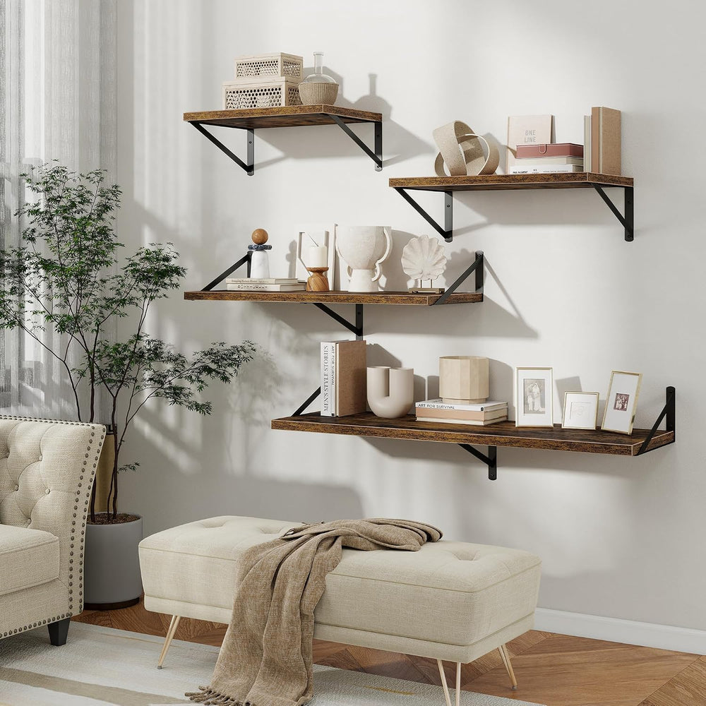 Floating Shelves 12 Inch Deep, 36W x 12D Wall Shelf Set of 2, 60 lbs Heavy Du...