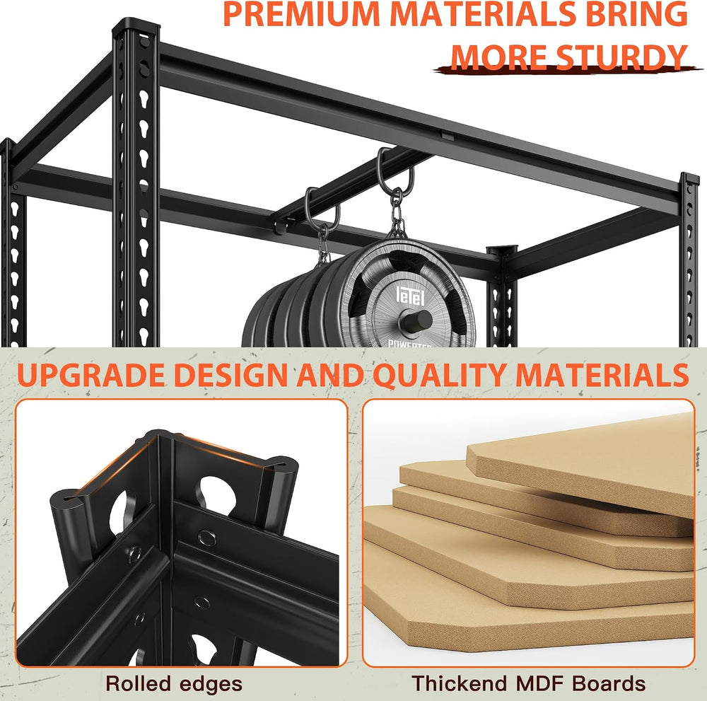 Romorgniz 5 Tier Storage Shelves 2050LBS Garage Shelving, Adjustable Shelving...
