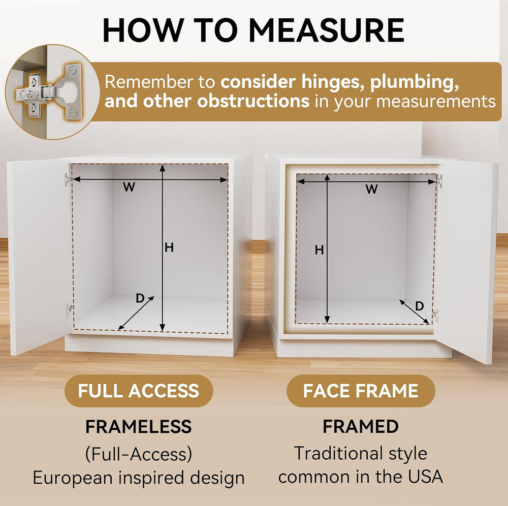 15"W x 21"D 2 Tier Pull Out Drawers for Cabinets, Farmeless&Farme