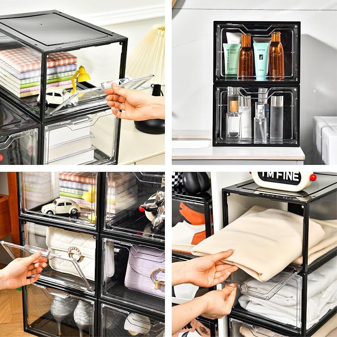 12 Pack Stackable Shoe Storage Organizer