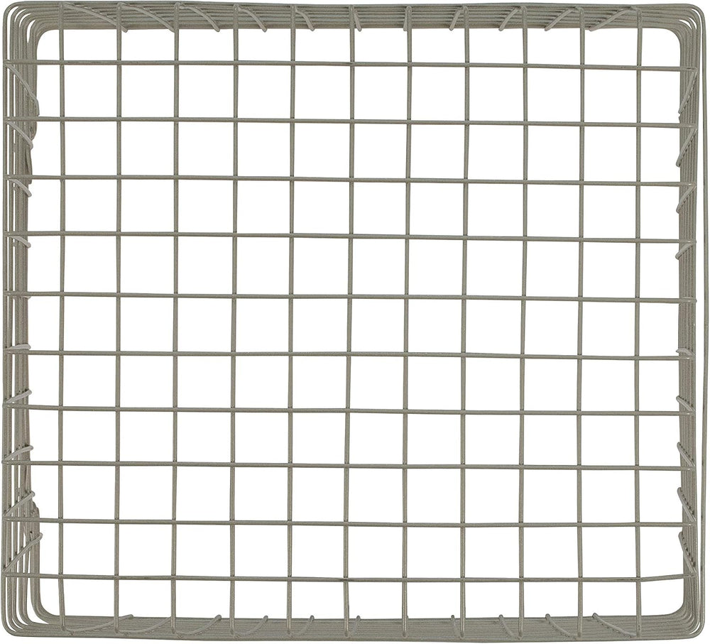 Spectrum Wire Scoop Basket Storage Bin Satin Nickel Nesting Metal Baskets Pac...