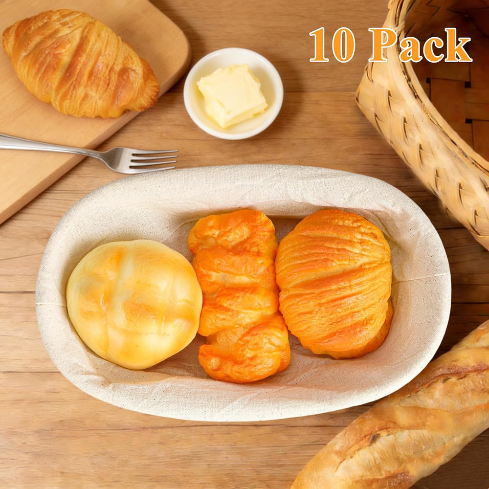 Nisorpa 10 Set Oval Banneton Bread Proofing Basket,10 Inch