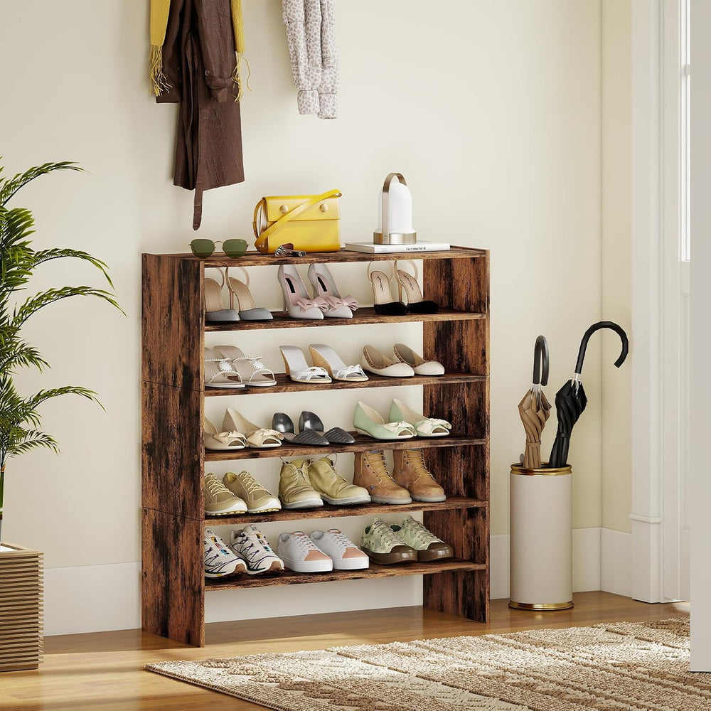 COSTWAY 6-Tier Shoe Rack, Extra Wide Shoe Shelf Organizer