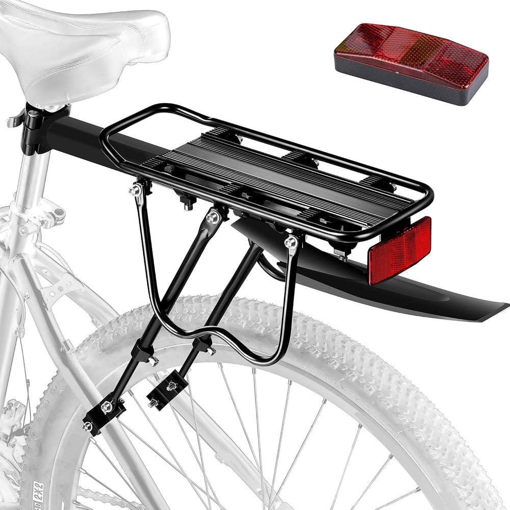 Rear Bike Rack,Bike Cargo Rack w/Fender & Large Size Reflective,Quick Rel...