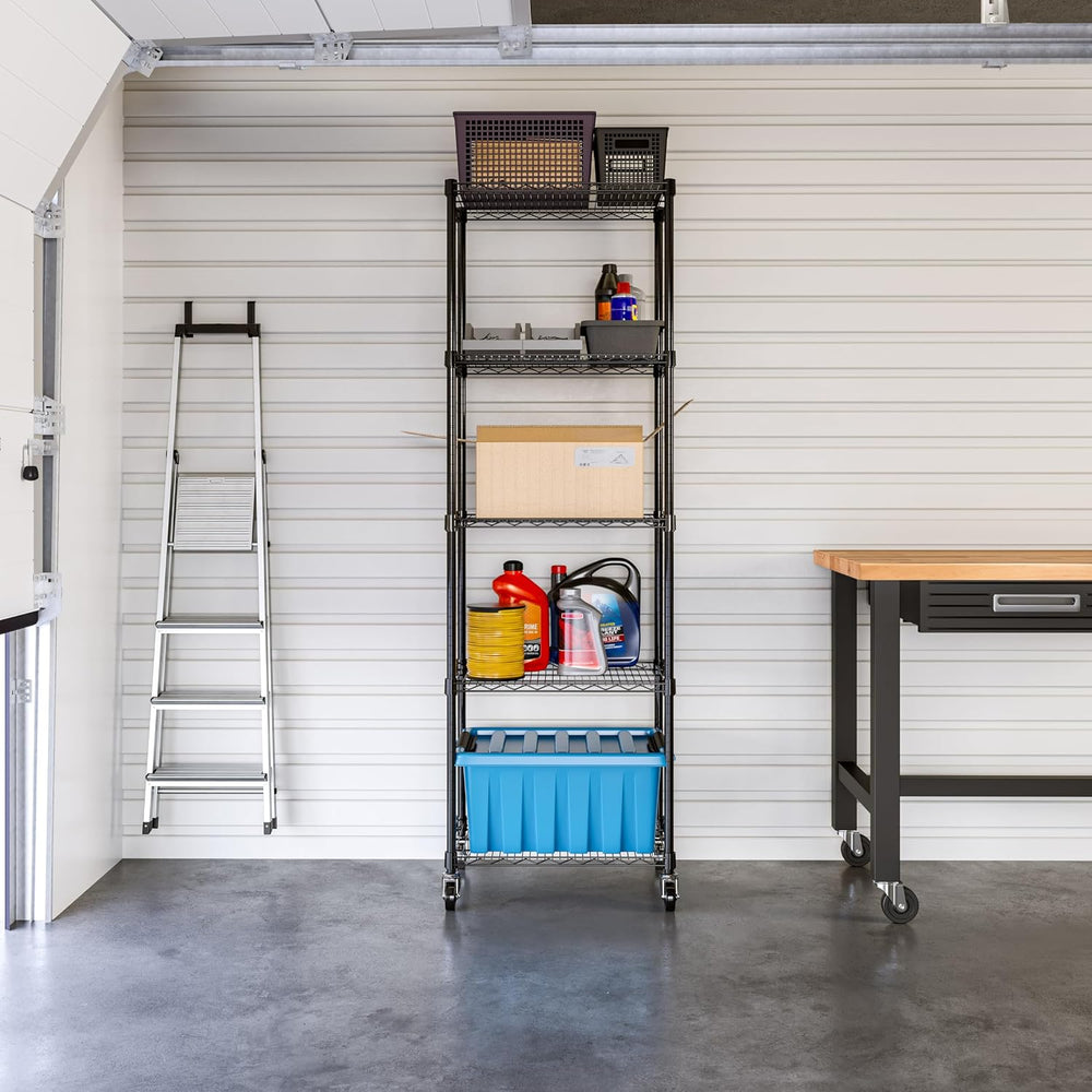 UltraDurable 5-Tier NSF Steel Wire Shelving, 24"W x 18"D x 75"...