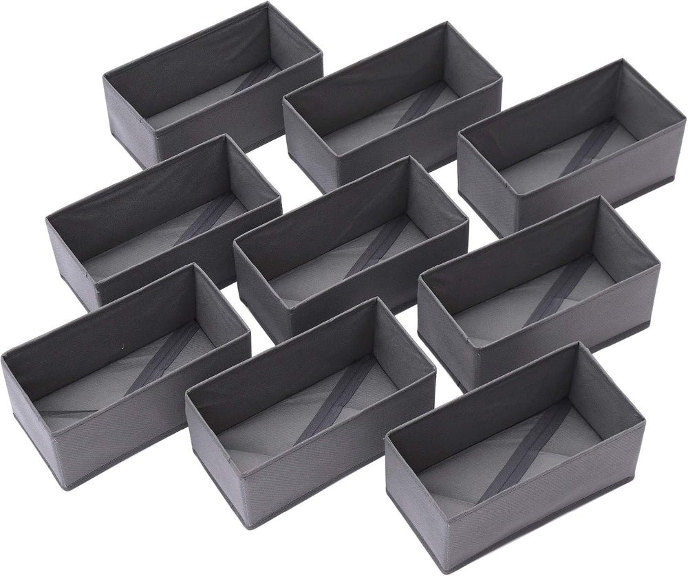 DIOMMELL 9 Pack Foldable Cloth Storage Box Closet Dresser Drawer Organizer Fa...