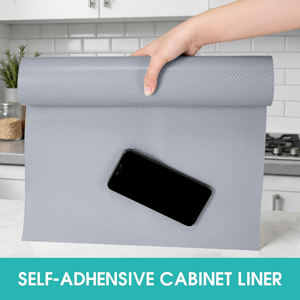 Self-Adhesive Large Cabinet Liner: 24" W x 290" L Peel and Stick No...