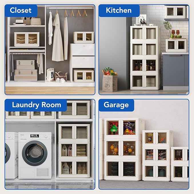 FLEXIMOUNTS 152 QT Stackable Storage Bins