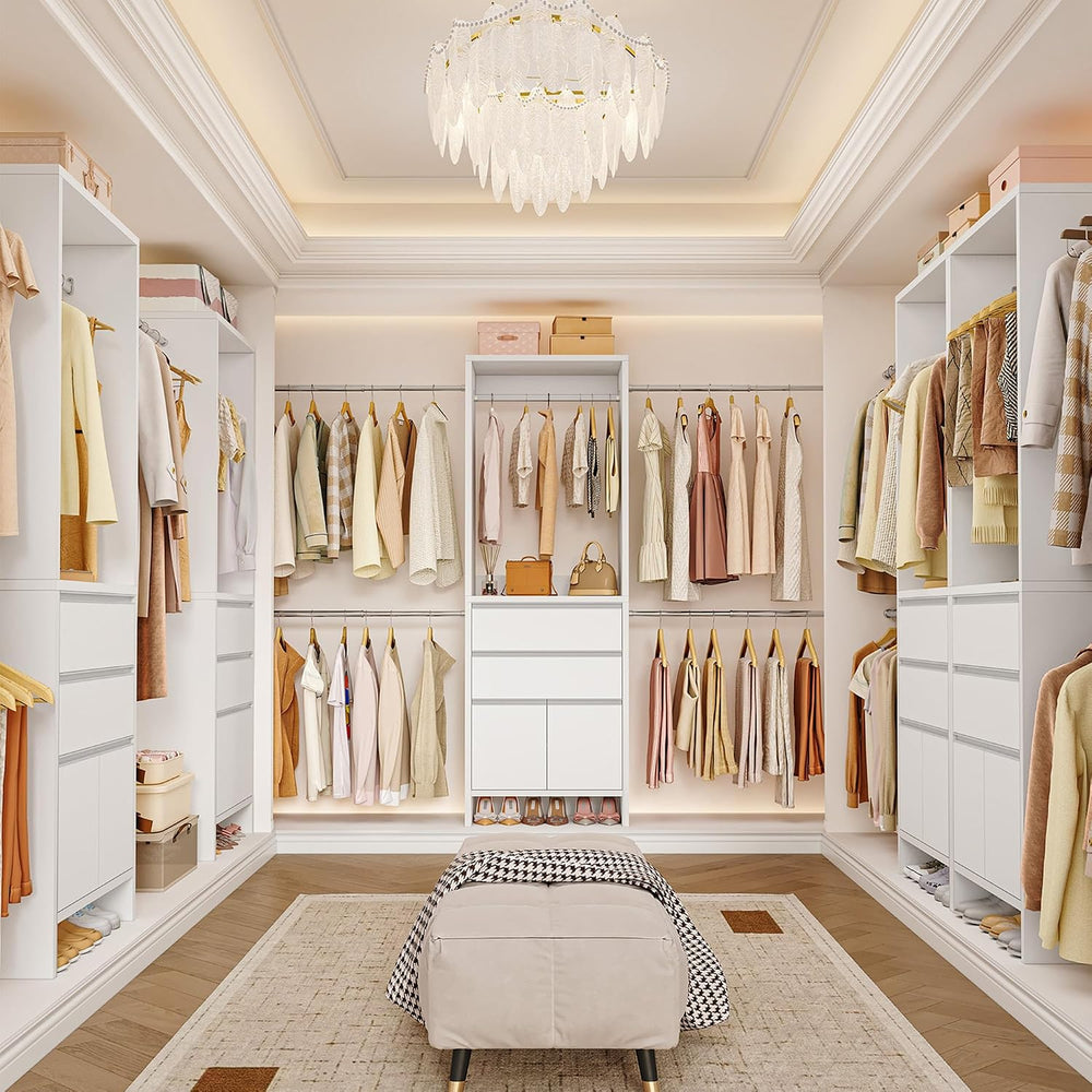 Hzuaneri Closet System Closet Organizers and Storage with 2 Drawers