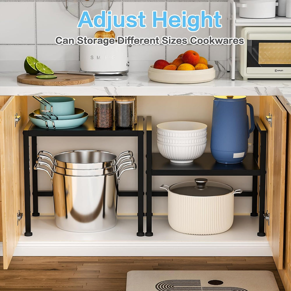 17.3” Metal Storage Shelves,150LBS Heavy Duty Shelving Units For Under Sink