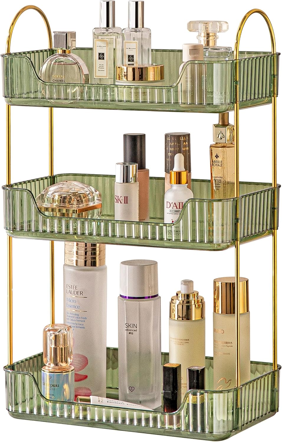 Akinbas 3 Tier Bathroom Organizer Countertop Makeup Perfume Tray Skincare Org...
