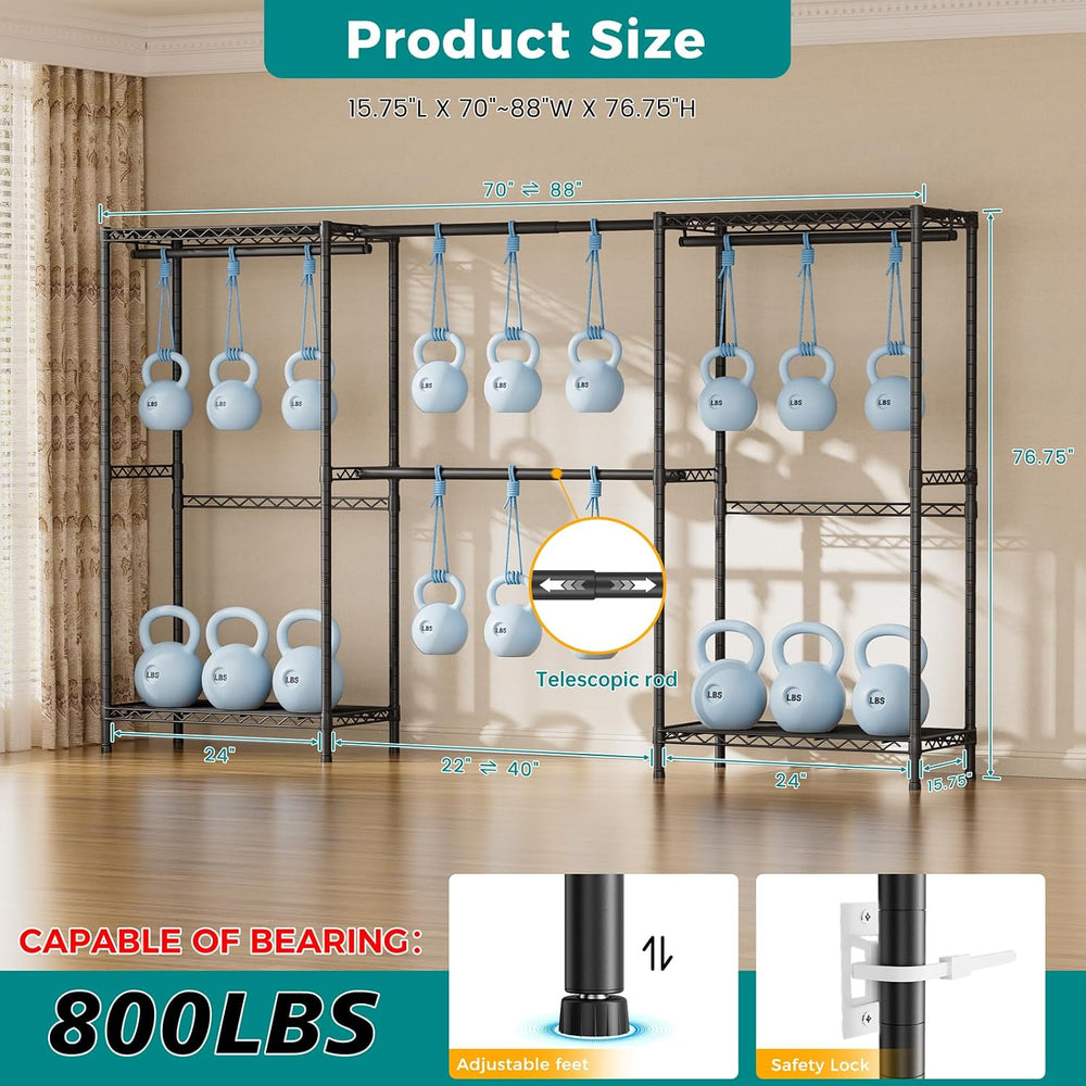 SINGAYE Heavy Duty Portable Closet Metal Clothes Racks Wardrobe with Shelf