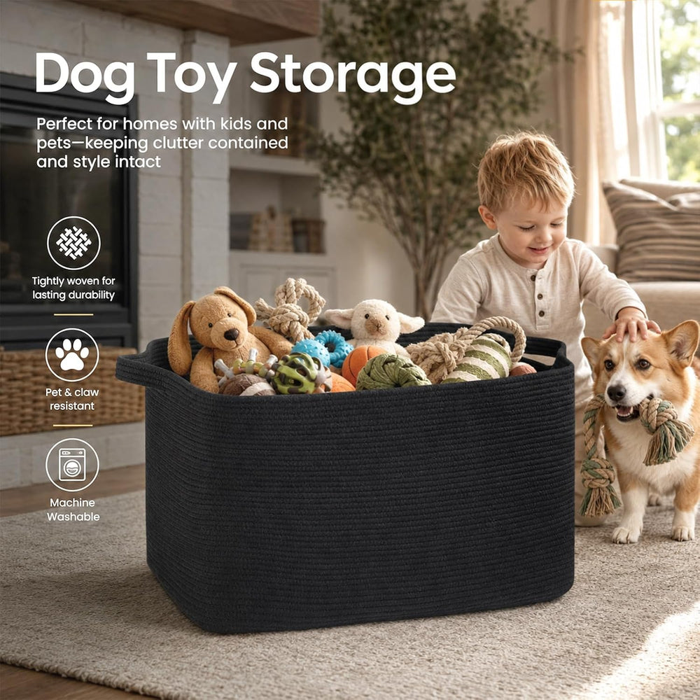 OIASKET 108L Extra Large Blanket Basket Living Room, 24.8" x 16.2" ...