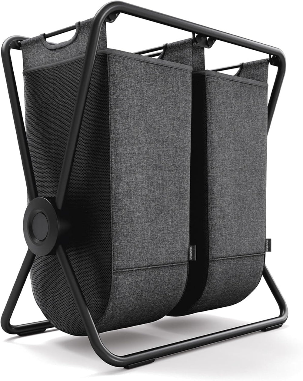 simplehuman X-Frame Hamper, Double Compartment Laundry Hamper for Bedroom Bat...