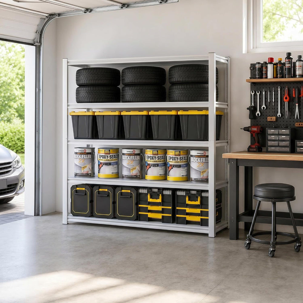Himimi Garage Shelving 3500 LBS Garage Shelves Heavy Duty 72" H Standing...