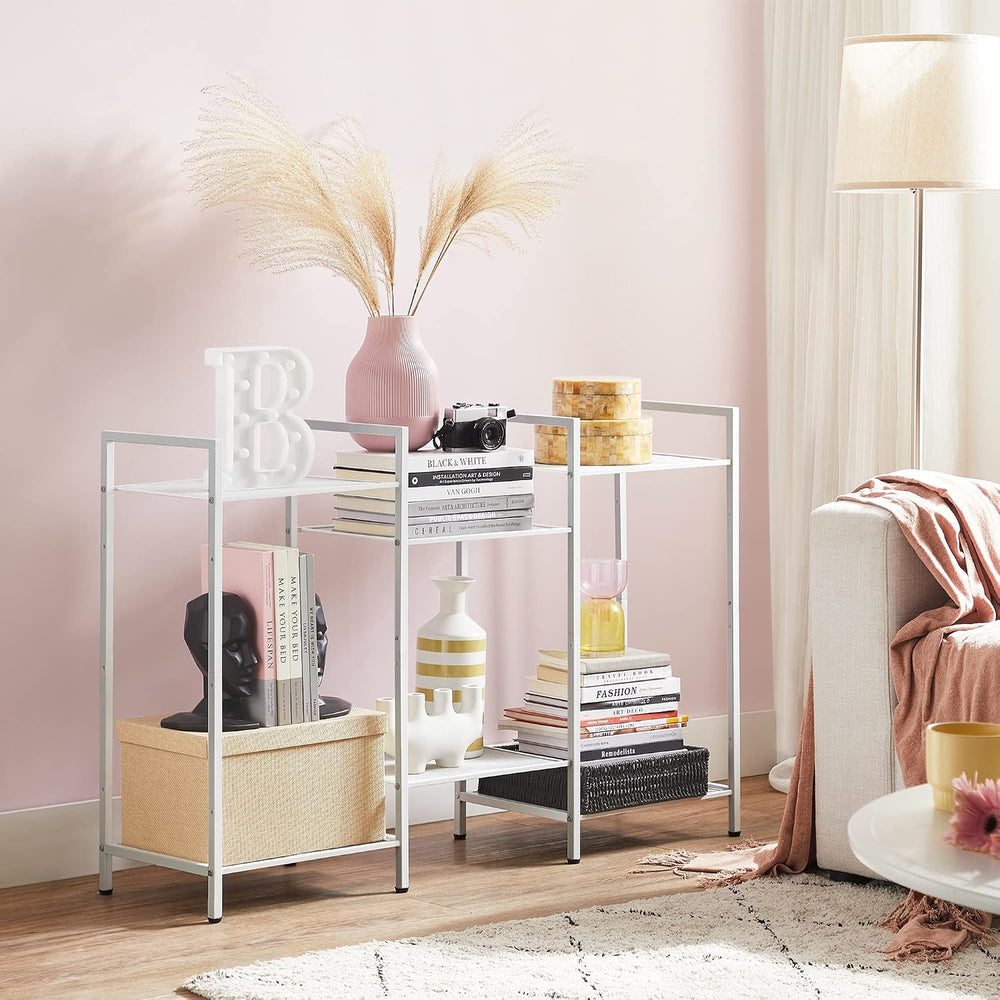 SONGMICS 3-Tier Storage Rack, Bathroom Shelf, Extendable Plant Stand