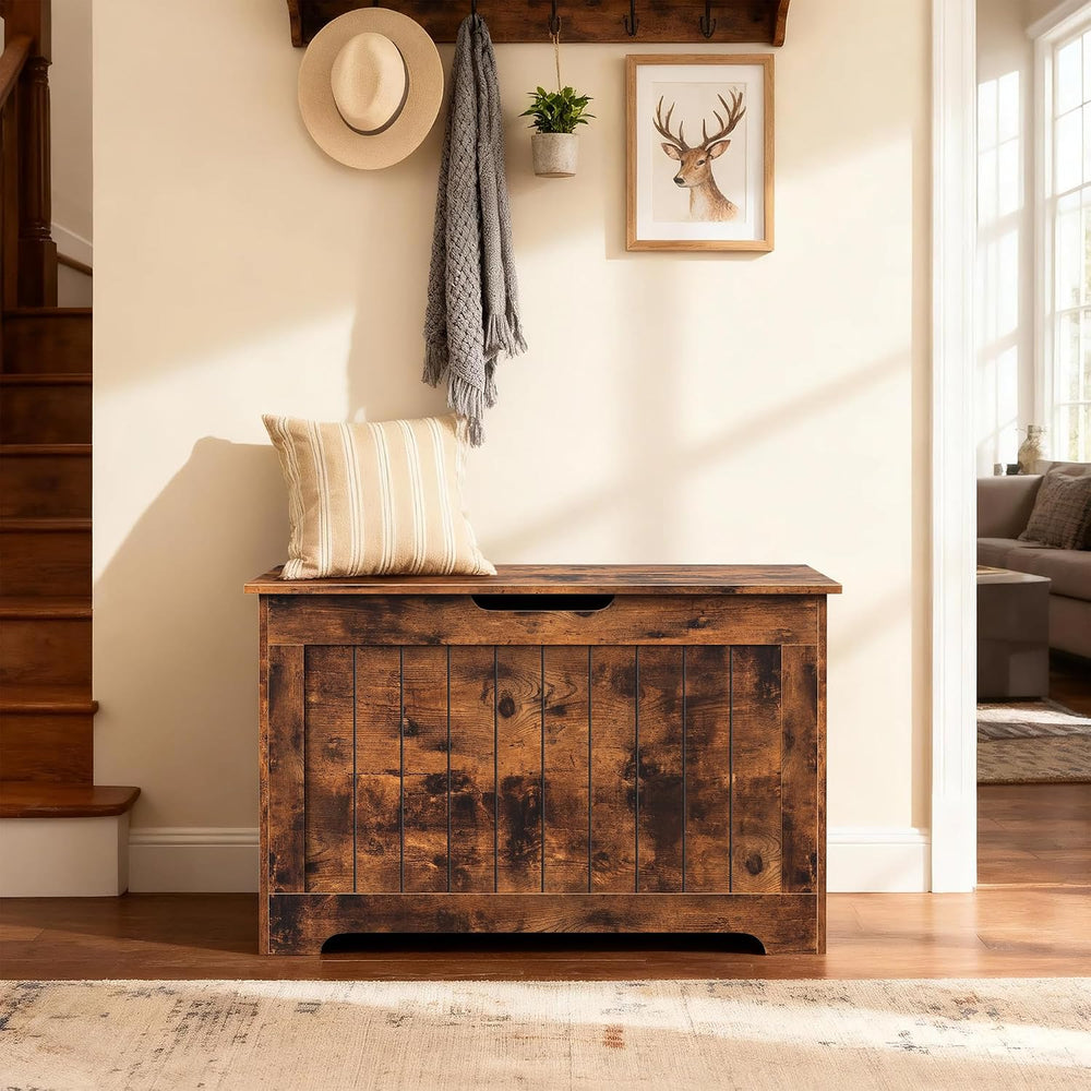 ZENY Storage Chest, Lift Top Storage Trunk, Entryway Shoe Bench, Wooden Stora...