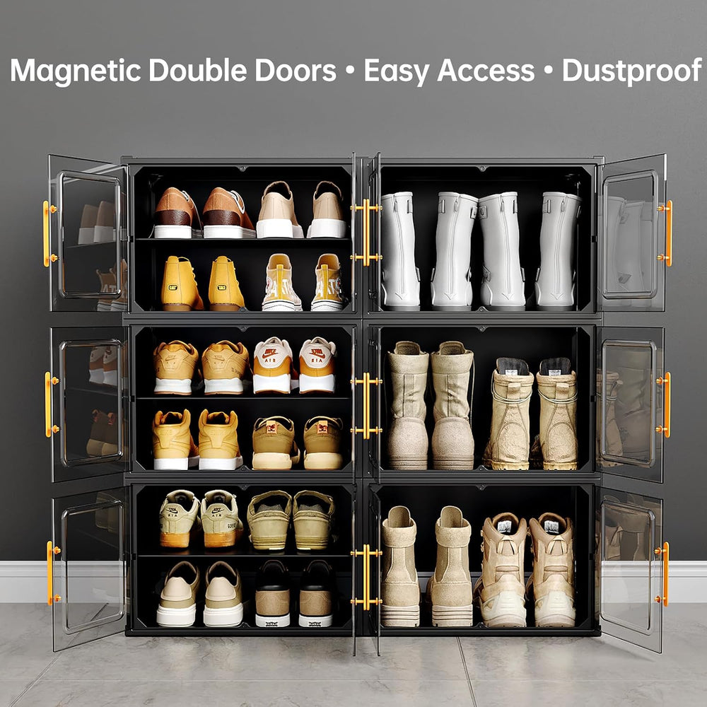 MAGINELS Shoe Rack,Expandable Shoe Cabinet Easy to Assemble. Shoe Storage wit...