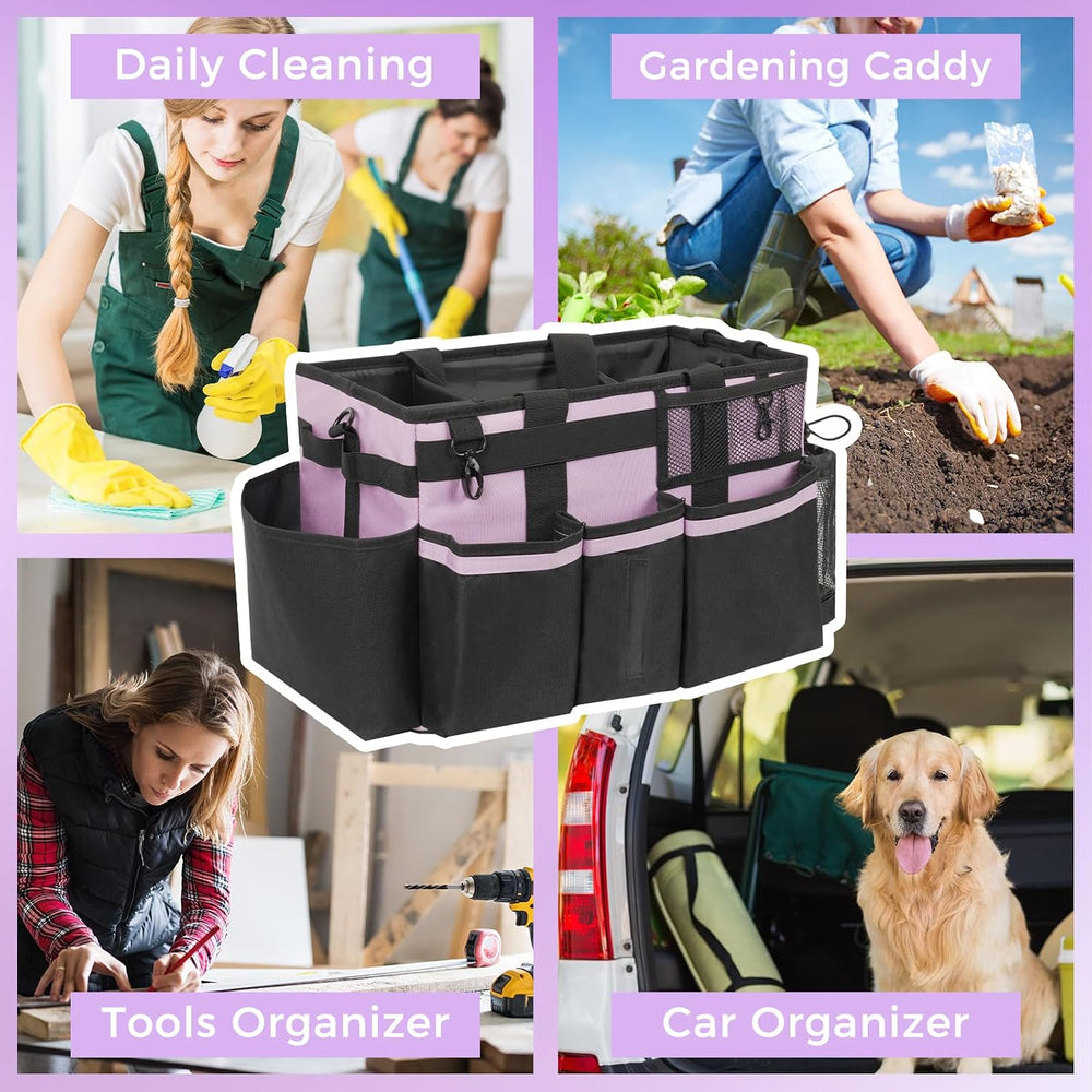 SCAVATA Wearable Cleaning Caddy, Cleaning Caddy Supplies Organizer with Handl...