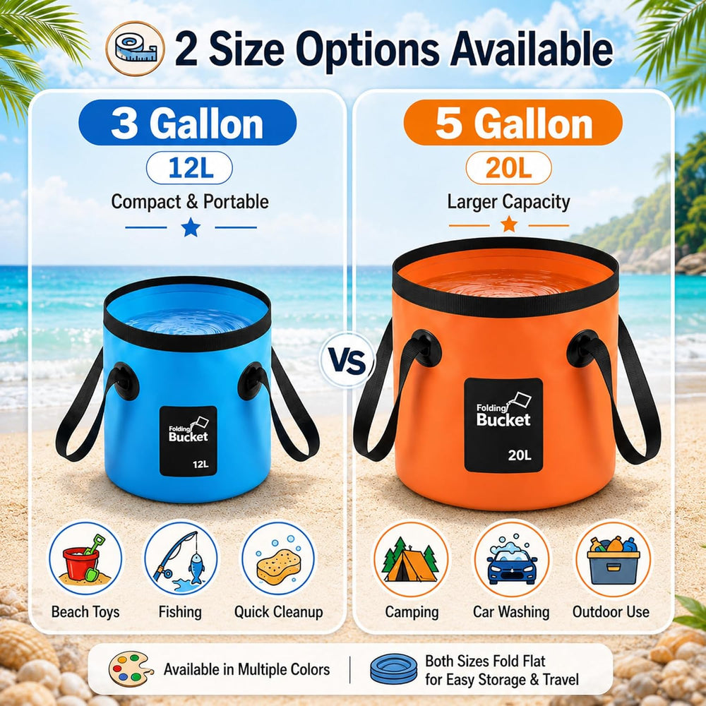 3 Gallon 4 Pack Collapsible Bucket,Multicolor