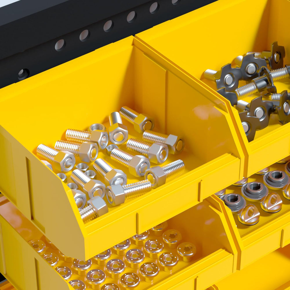 KJE 30PCS Wall Mounted Storage Bins, Plastic Tool Organizer for Garage Storag...