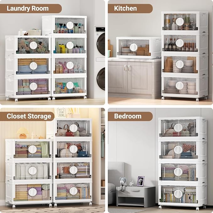 BROVIEW 360Qt Lockable Stackable Storage Bins