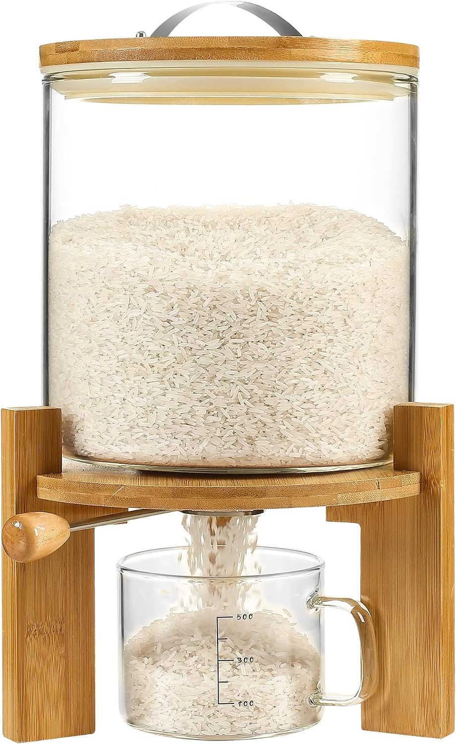 Rice Dispenser, Rice Storage Container:Flour and Cereal Container with Airtig...