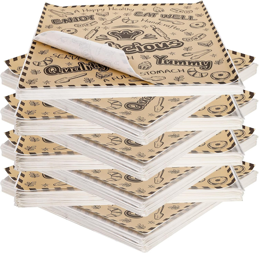 DEAYOU 1000 Pcs Deli Wax Paper Sheets, 12"x12" Grease Resistant Foo...
