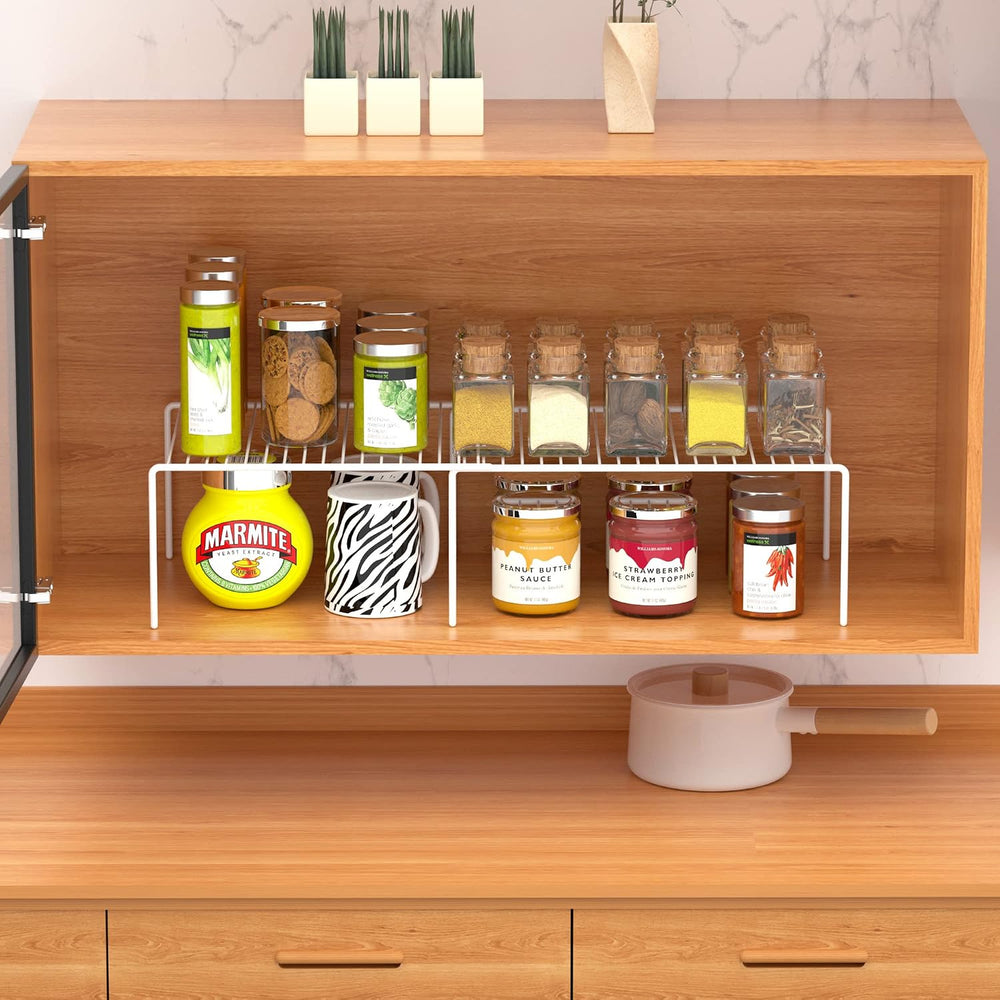 Redrubbit 4-Piece Expandable Metal Rustproof Storage Shelf Rack, Kitchen Coun...