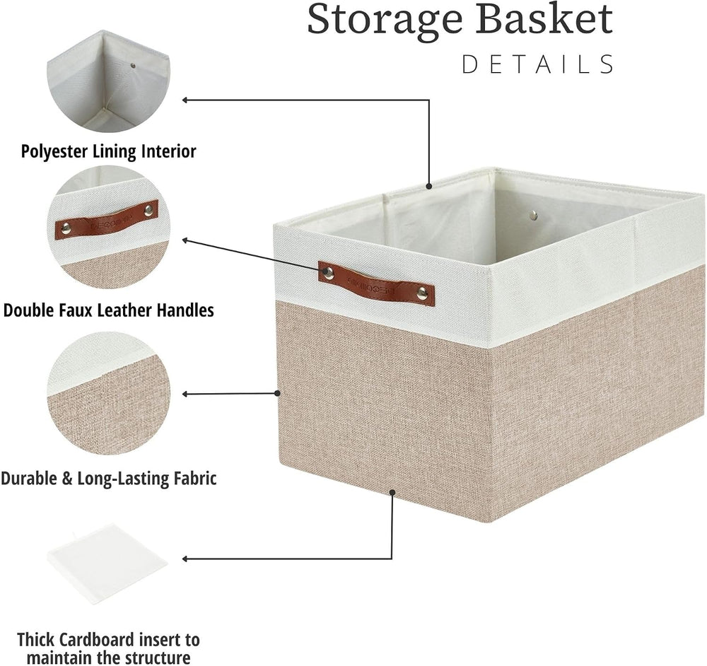 DECOMOMO Kallax Storage Cubes, Storage Baskets for Shelves 4-Pack