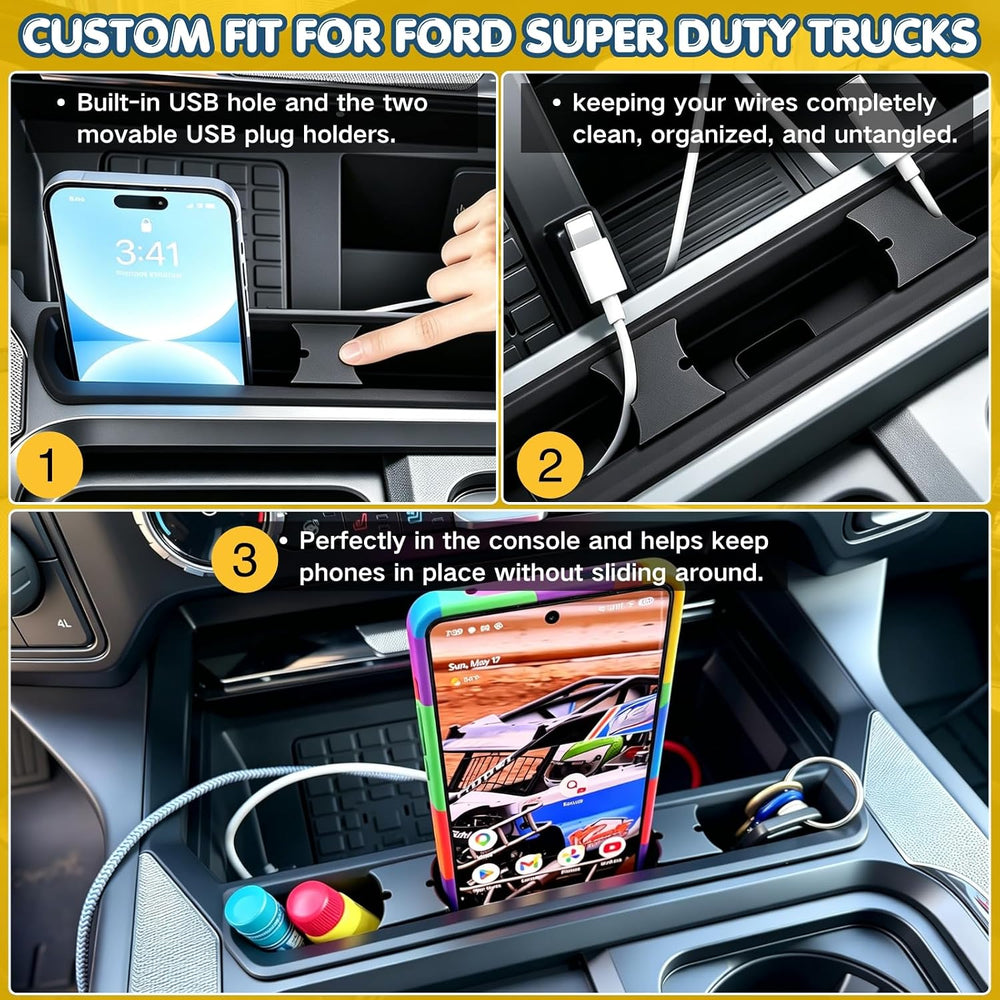 Center Console Organizer for 2023-2026 Ford F250-F550 Super Duty