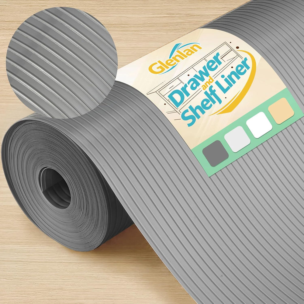 Non-Adhesive Waterproof Shelf Liner, 20IN x 20FT, Dark Gray