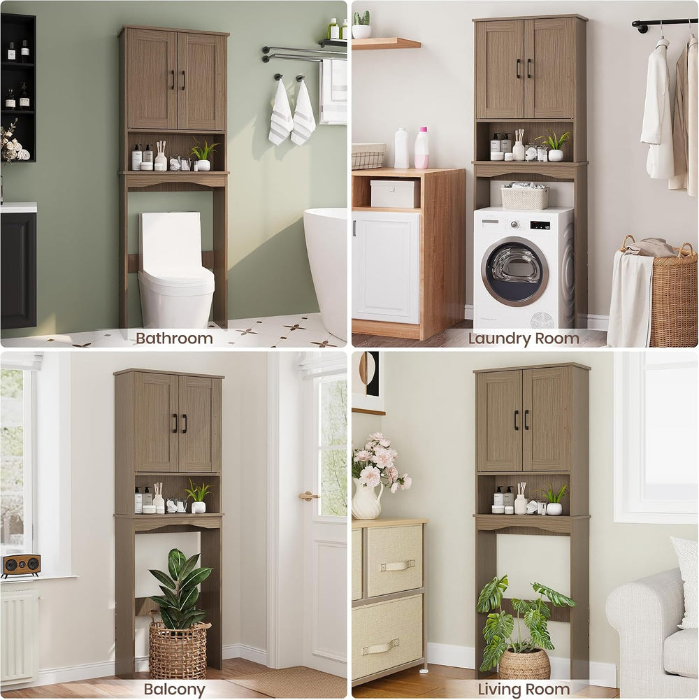 ROOMTEC Over the Toilet Storage Cabinet with Adjustable Shelf and Double Door...