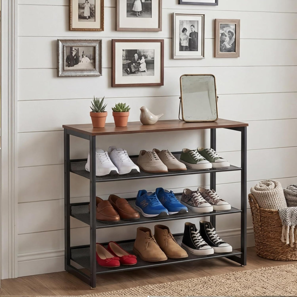 Garden 4 you Shoe Rack for Entryway 4 Tiers 11.8" D x 25" W x 28&qu...