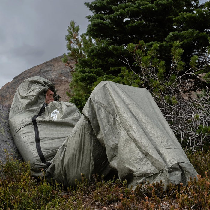 Mountain Lab Exhale Emergency Bivy Breathable Sleeping Bag Survival Sleeping Bags for Backpacker, Waterproof and Windproof Thermal Bivy Lightweight Shelter Emergency Blanket