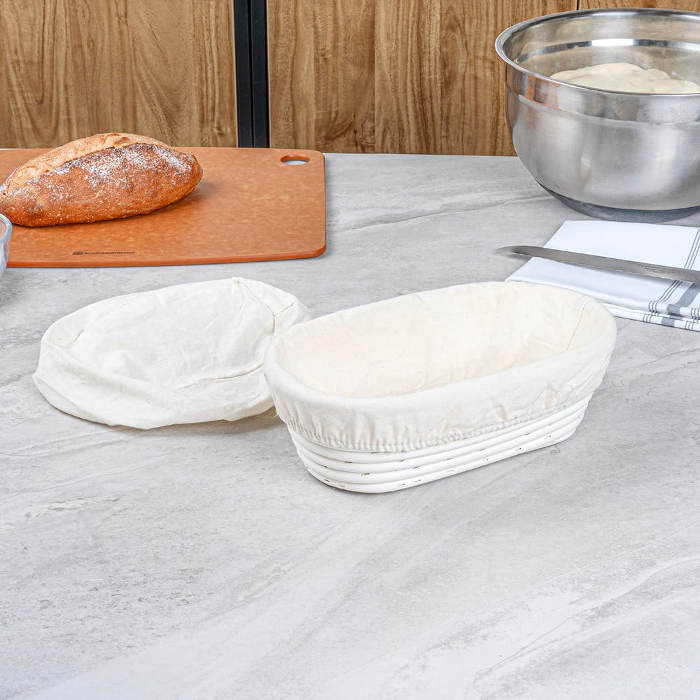 Restaurantware 9 3/4 In Oval Rattan Banneton Proofing Baskets, 1 Count