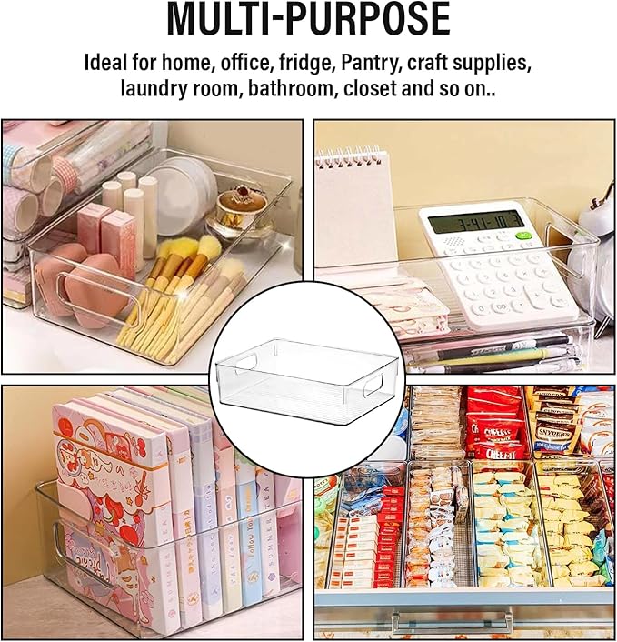 Clear Plastic Storage Bins, Pantry Organizers and Storage or Kitchen